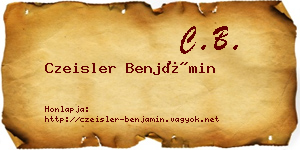 Czeisler Benjámin névjegykártya